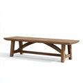 Sitzbank 180 x 40 x 45 cm braunes Holz im Landhausstil