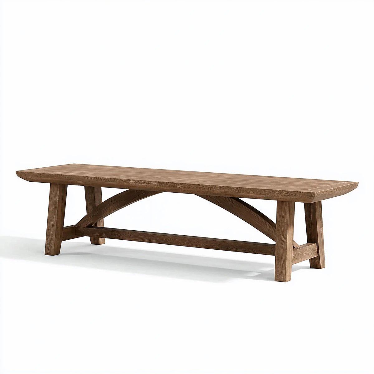 Sitzbank 180 x 40 x 45 cm braunes Holz im Landhausstil